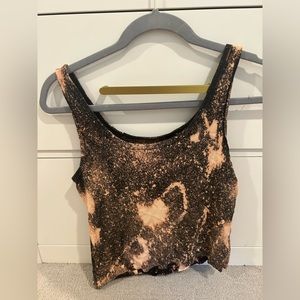 Bleached cropped tank
